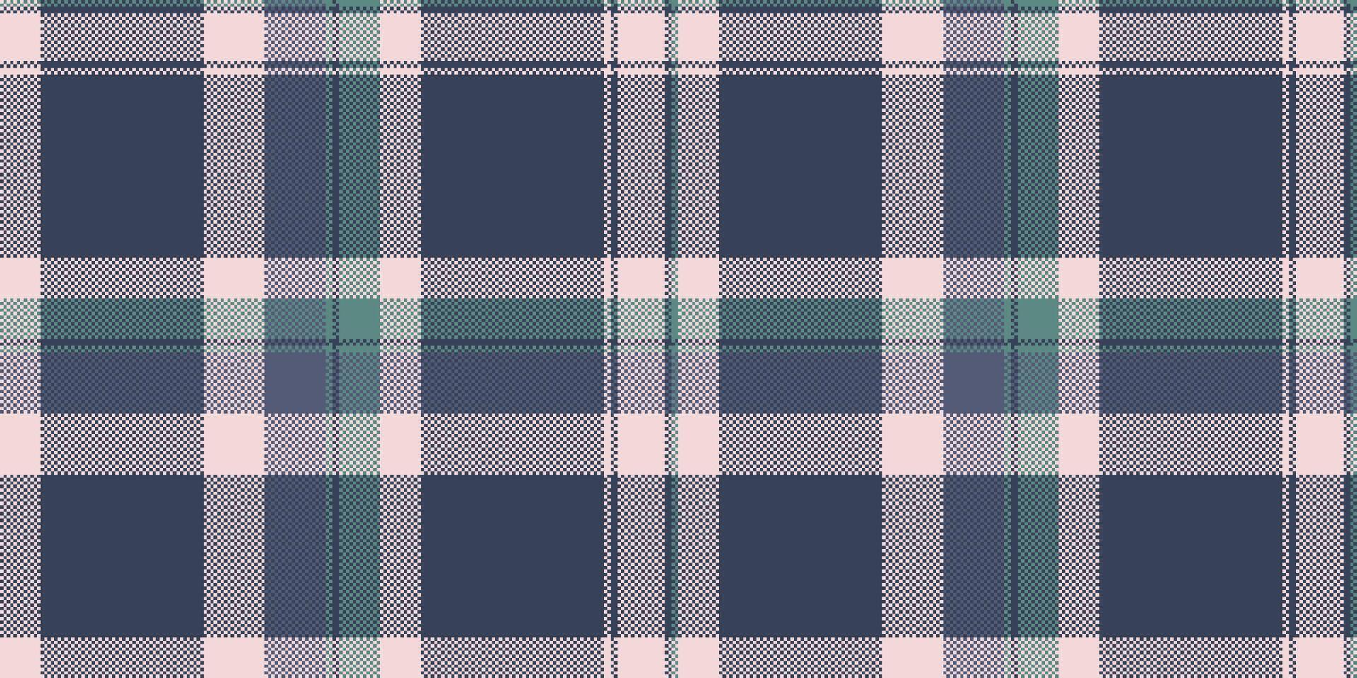 Subtle teal and blush pink plaid pattern. Perfect for textile design, fashion, home decor, or website backgrounds. Evokes feelings of warmth, comfort, and sophistication. vector