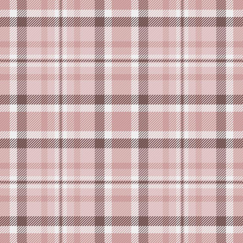 Elegant blush pink and brown plaid pattern. Perfect for textile design, fashion, home decor, and website backgrounds. This seamless texture evokes feelings of warmth and sophistication. vector