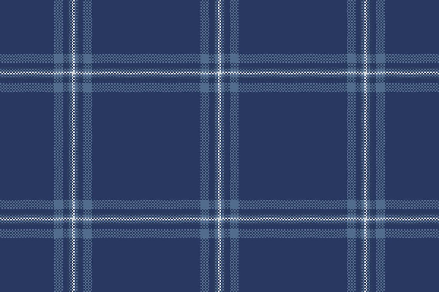 Classic blue plaid pattern, reminiscent of traditional textiles. Ideal for backgrounds, textures, or vintage design elements. Timeless, versatile, and elegant. vector