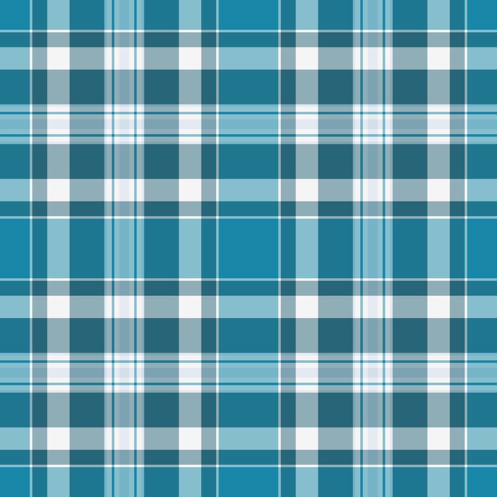 Elegant teal and white plaid pattern. Perfect for textile design, website backgrounds, or any project needing a sophisticated, textured look. vector