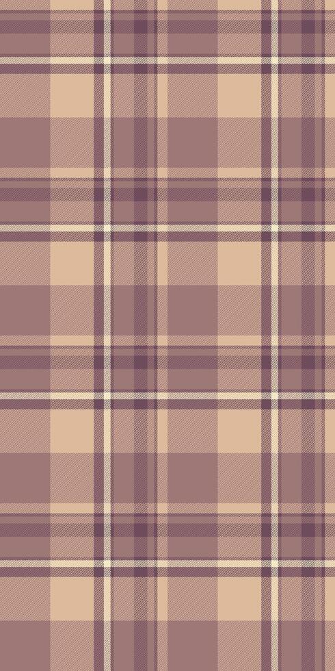 Subtle neutral plaid pattern in beige and mauve tones. Perfect for backgrounds, textiles, and design projects seeking a sophisticated, understated aesthetic. vector