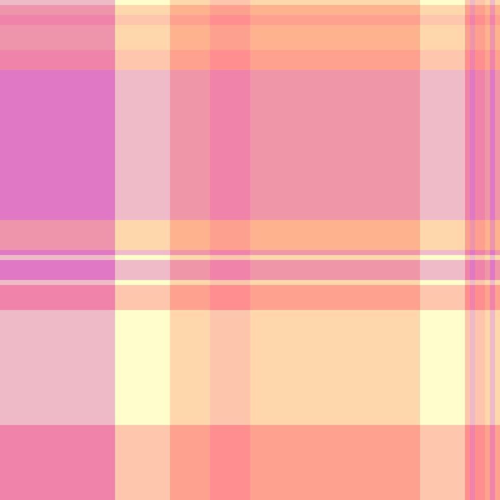 Dining fabric tartan , infant check background pattern. Free seamless texture plaid textile in red and orange colors. vector