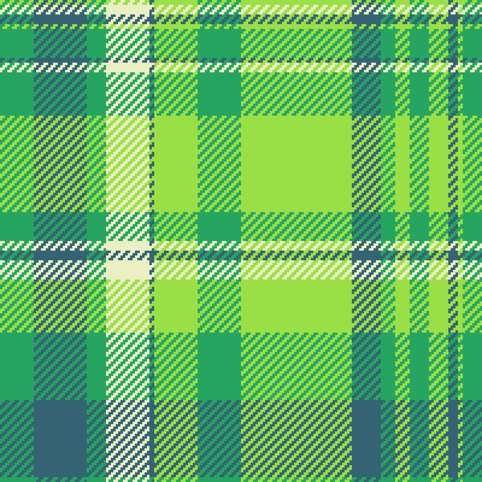 Vibrant green and cream plaid pattern. Perfect for textile design, springsummer fashion, or as a background texture. vector