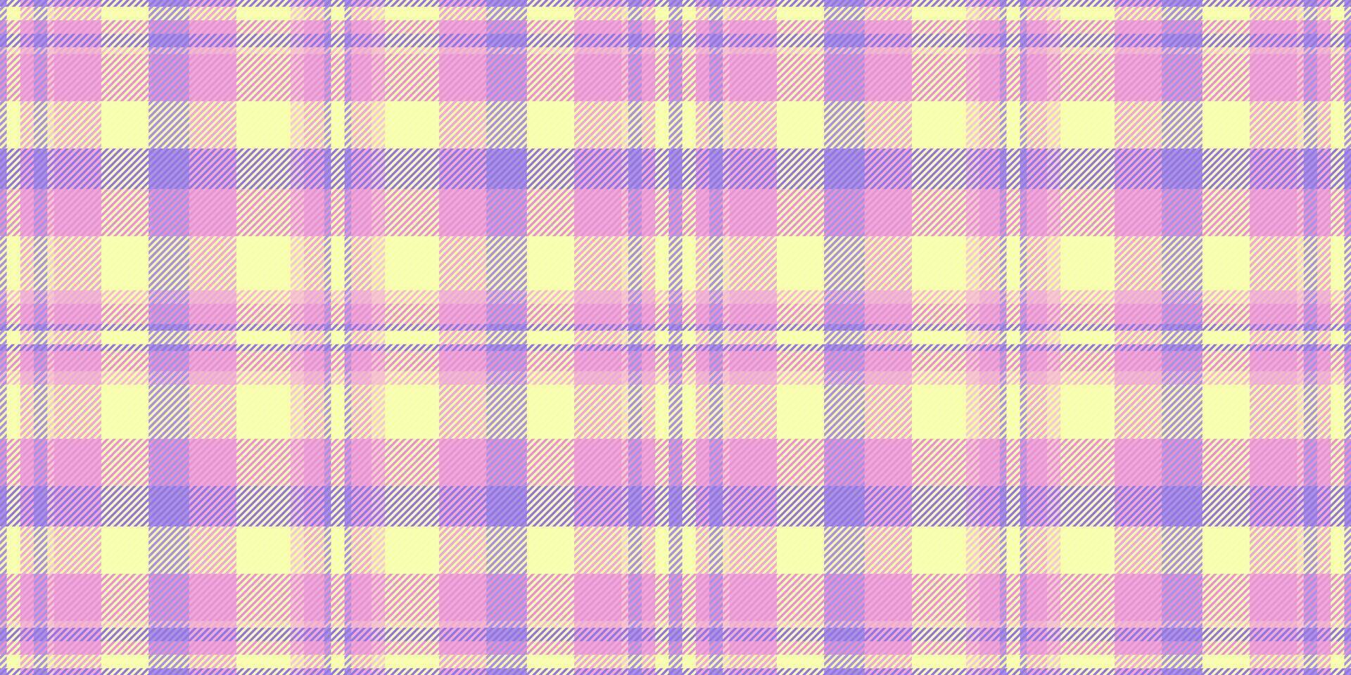 Pastel plaid pattern in soft pink, yellow, and lavender. Perfect for backgrounds, textiles, or stationery design. vector