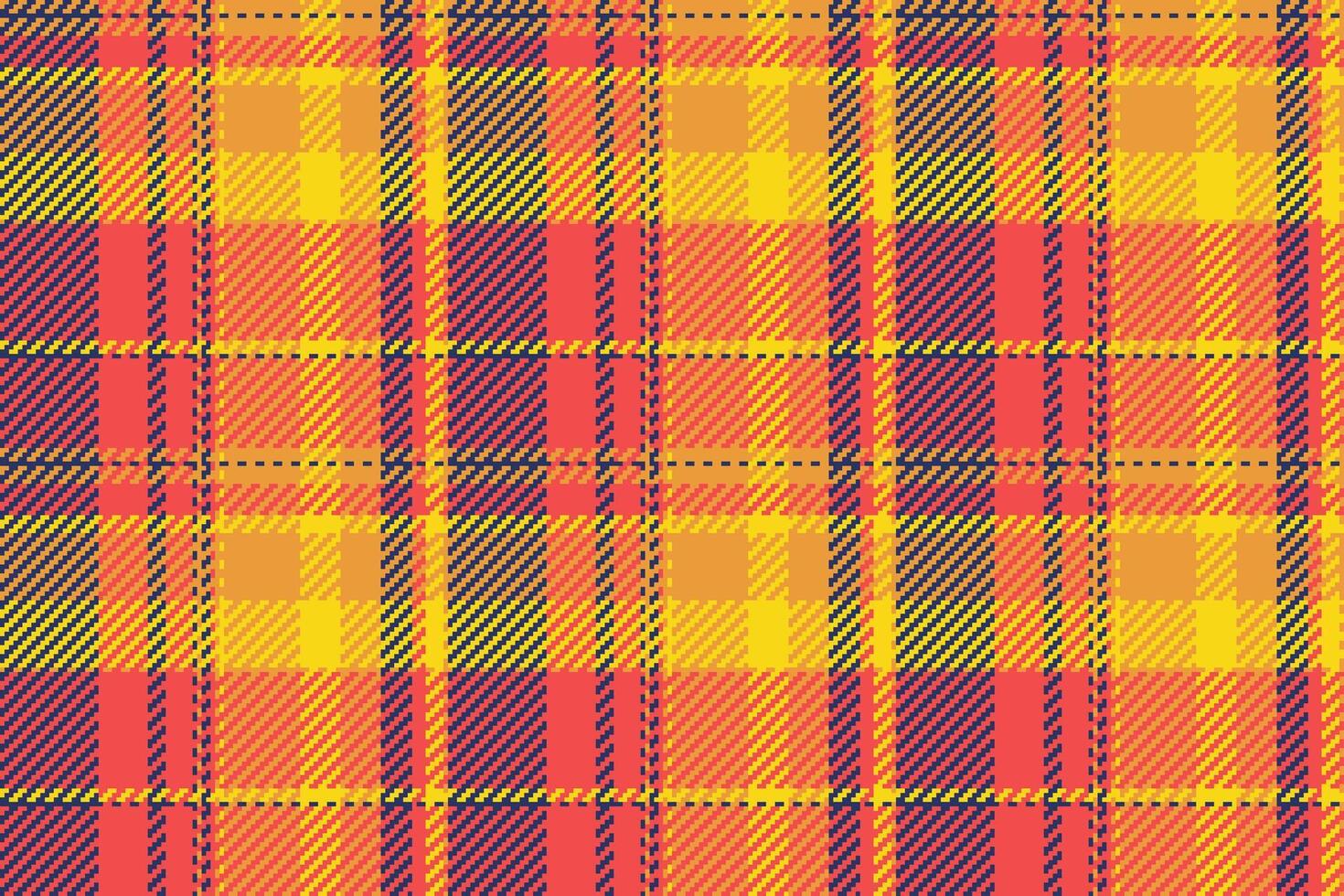 Vibrant orange and yellow plaid pattern. Perfect for textile designs, autumnal themes, or adding a pop of color to your projects. vector