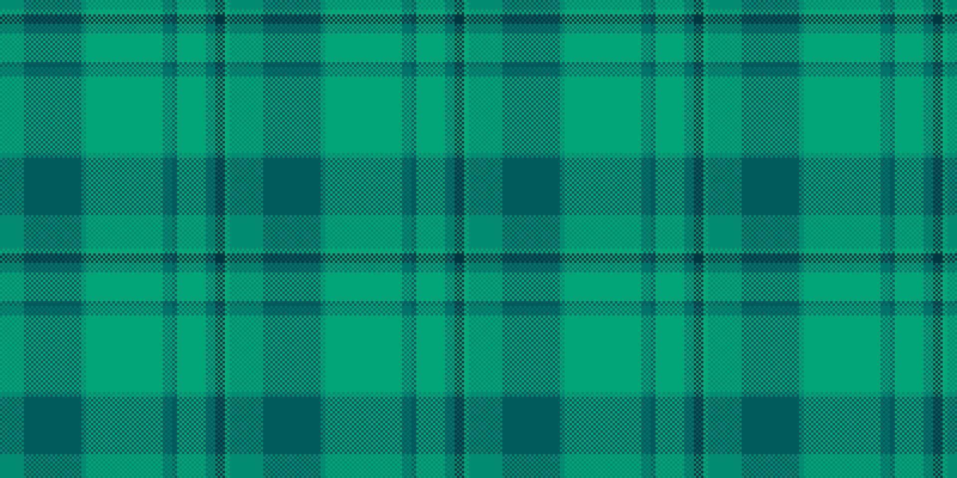 Vibrant teal and dark teal plaid pattern. Perfect for textile design, fashion, apparel, or website backgrounds. vector
