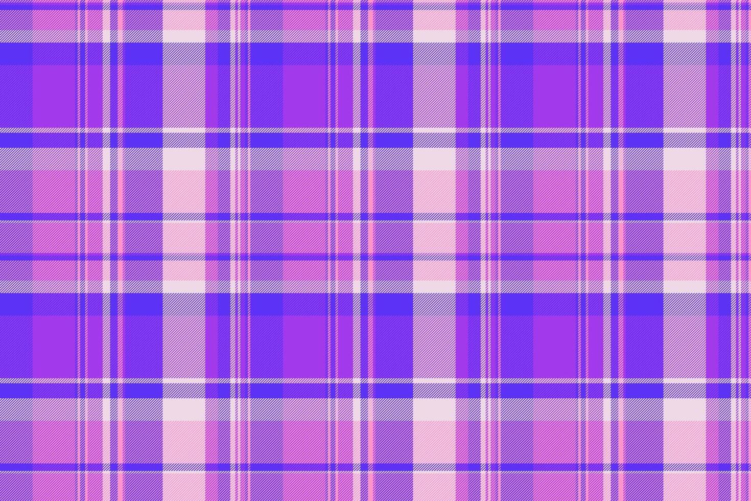 Random plaid tartan fabric, diagonal check seamless . Rug background pattern textile texture in indigo and violet colors. vector