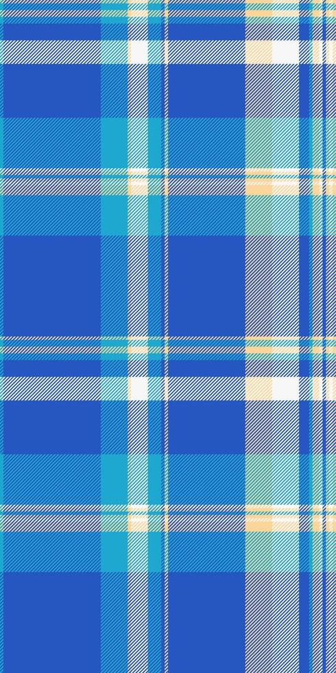 Collage seamless fabric background, packing plaid tartan pattern. December check texture textile in blue and cyan colors. vector