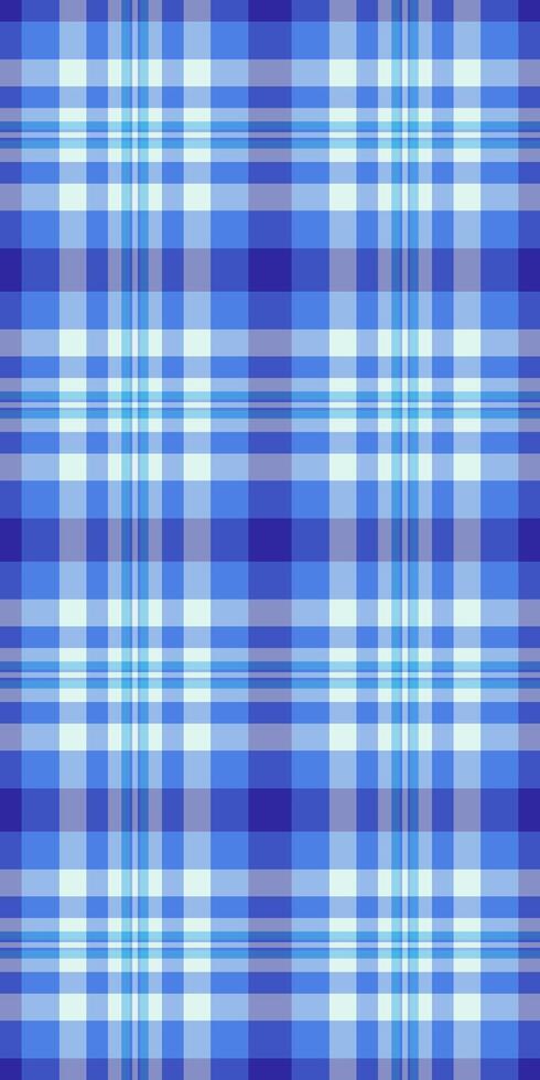 Seamless blue and white plaid pattern. Perfect for textile design, website backgrounds, or any project needing a clean, classic, and refreshing design. Evokes feelings of serenity and order. vector