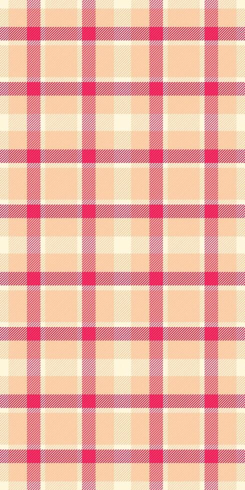 Elegant peach and pink plaid pattern. Perfect for textile design, website backgrounds, or scrapbooking projects. vector