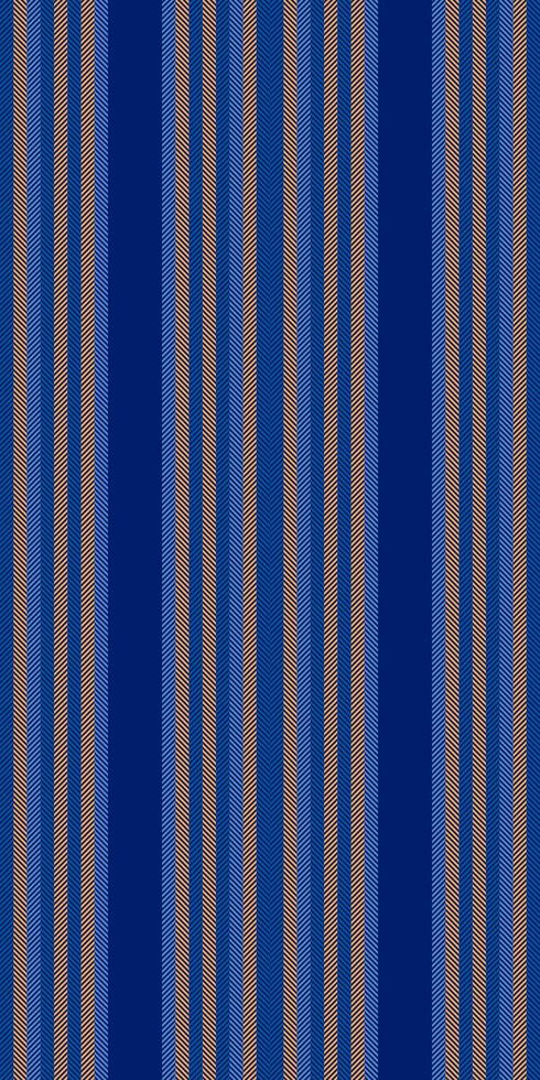 Website texture lines background, over seamless fabric pattern. Quality vertical stripe textile in blue and orange colors. vector