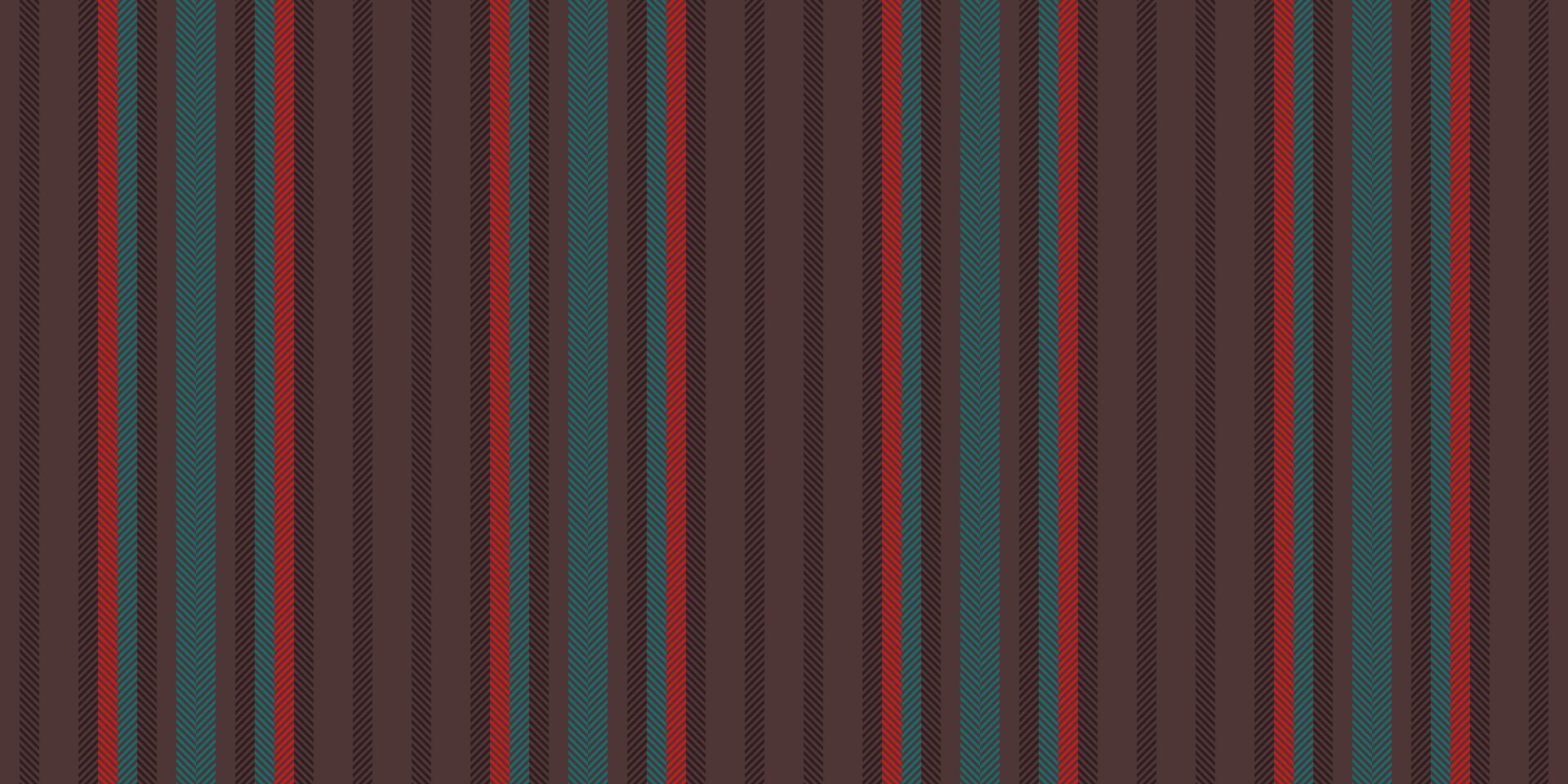 Clank texture background pattern, mid fabric stripe lines. Momfort seamless vertical textile in red and dark colors. vector