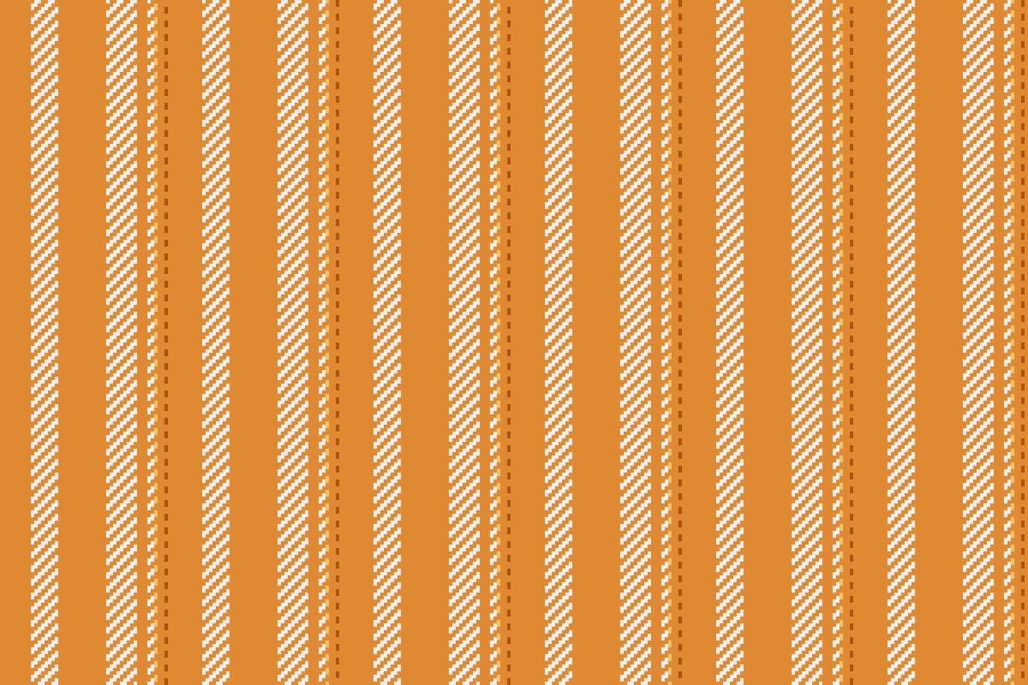 Sifficult vertical pattern textile, custom seamless texture stripe. December fabric lines background in orange and white colors. vector