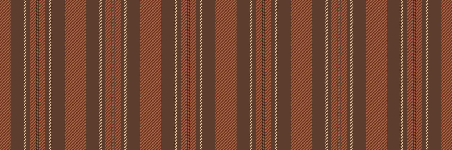 Oracery background texture textile, trim lines stripe seamless. Lontemporary pattern fabric vertical in orange and dark colors. vector