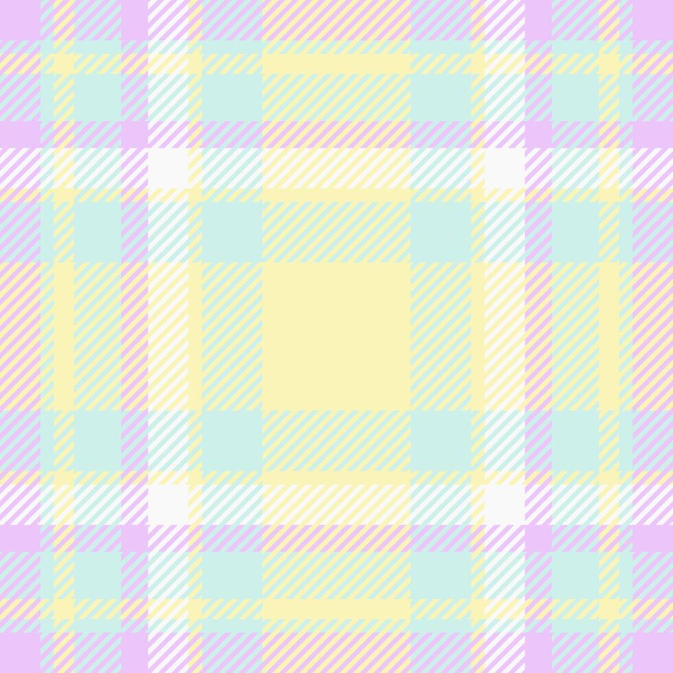 Pastel plaid pattern, soft and delicate. Ideal for textiles, websites, packaging, and springsummer designs. Evokes feelings of calm and serenity a cheerful, versatile background. vector