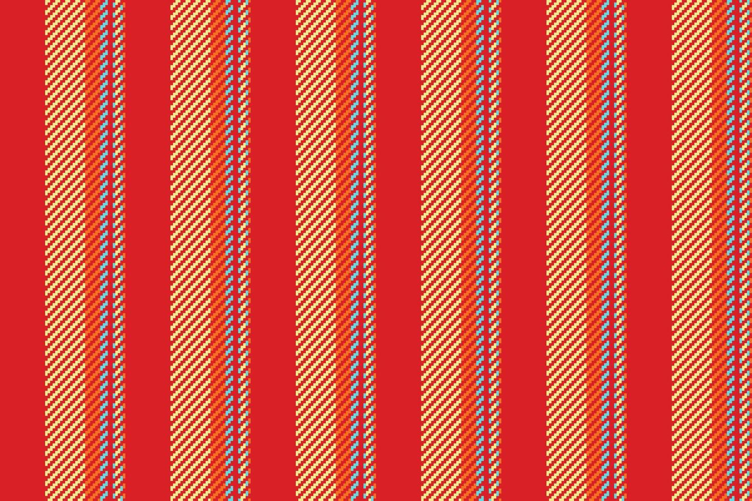 Ringdom lines background, mid vertical textile pattern. Texual seamless texture fabric stripe in red and khaki colors. vector