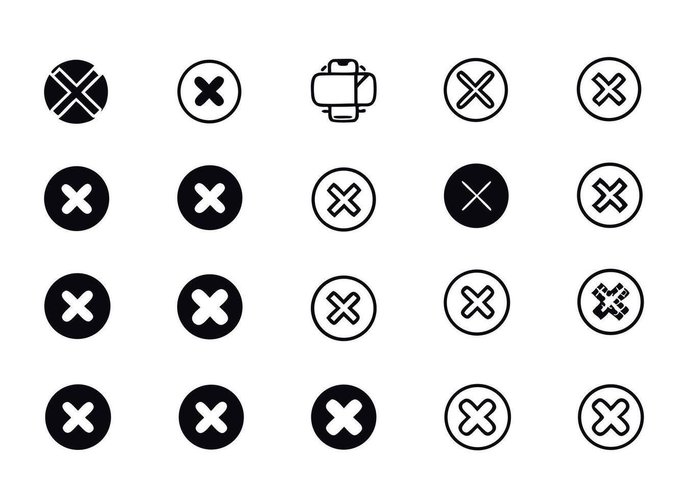 Delete Button Icon vector