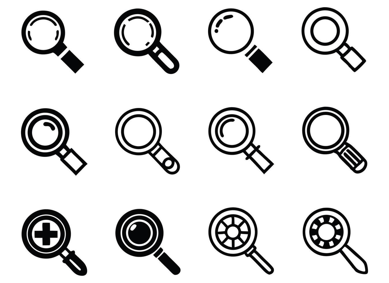 Search Digital Icons vector