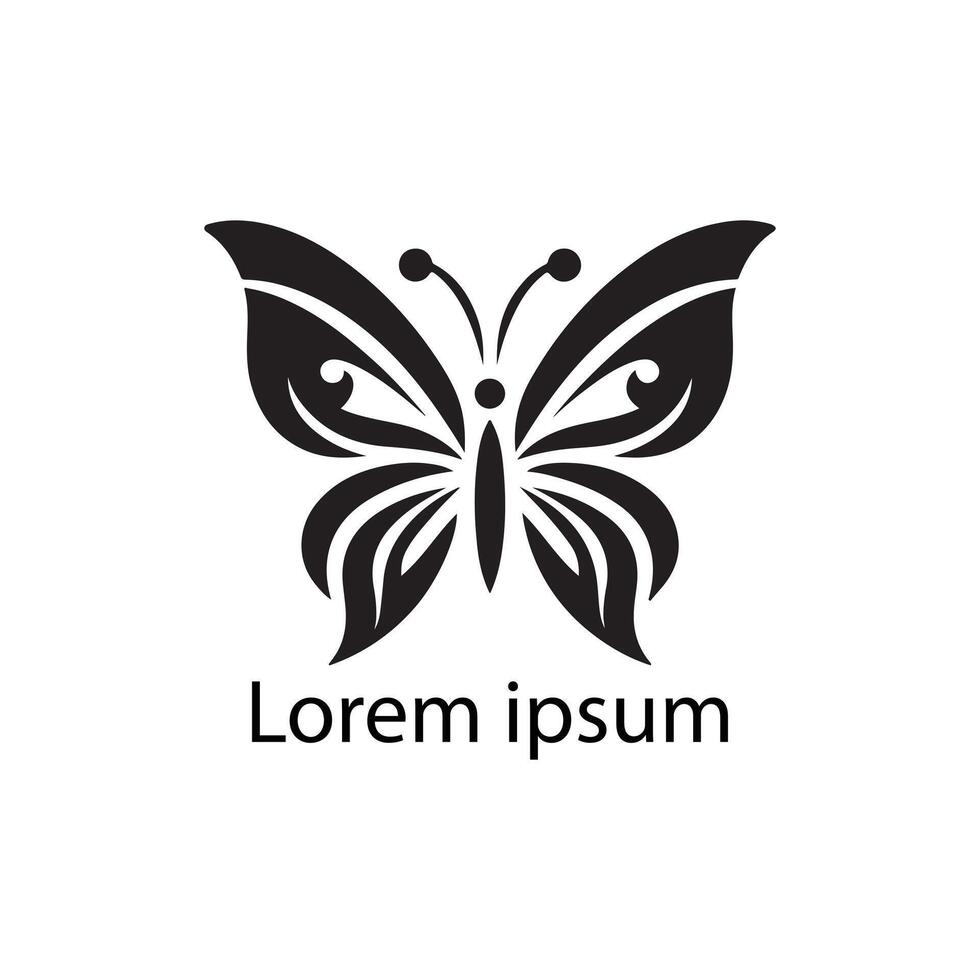 butterfly icon logo illustration isolated on white background vector