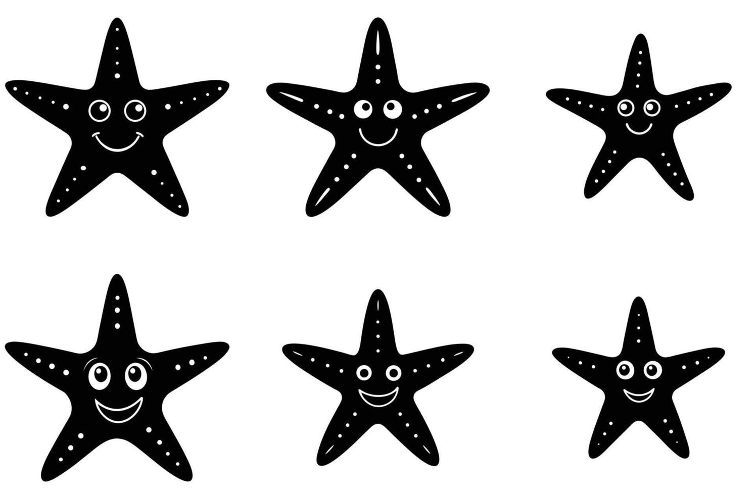 Starfish icon set vector