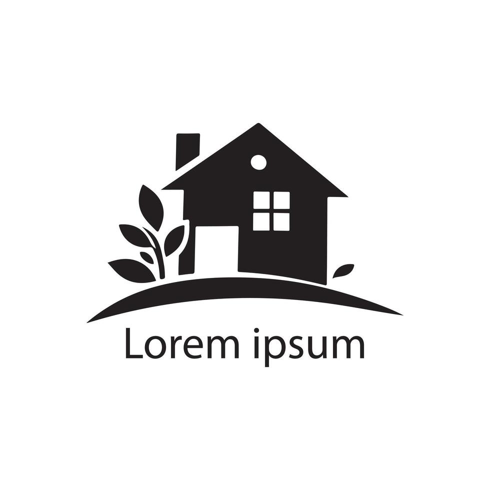 Clean and Modern House Logo for Property and Real Estate Use vector