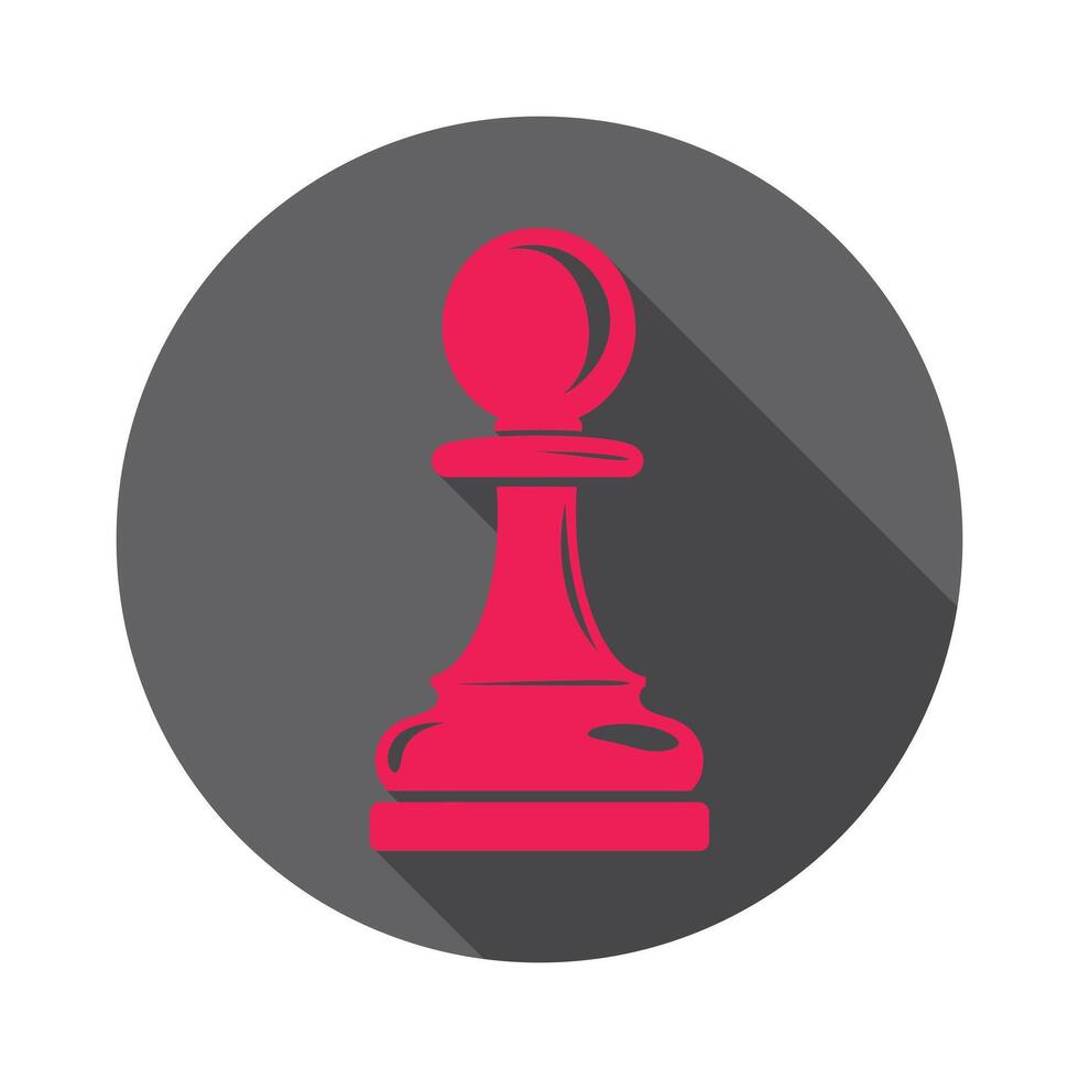 Chess piece icon in a flat design vector