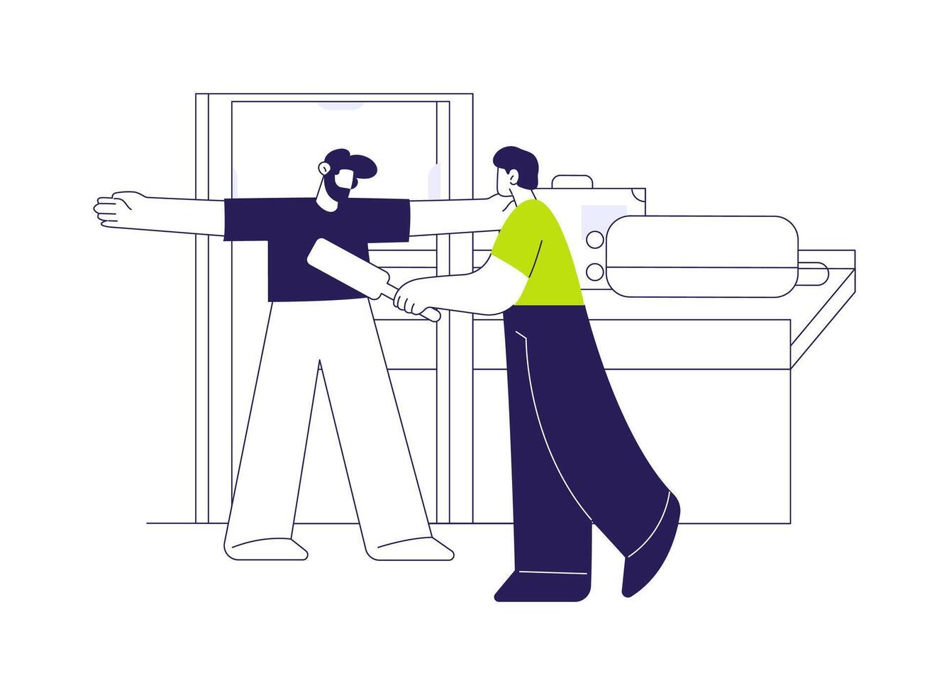 Security scanner abstract concept illustration. vector