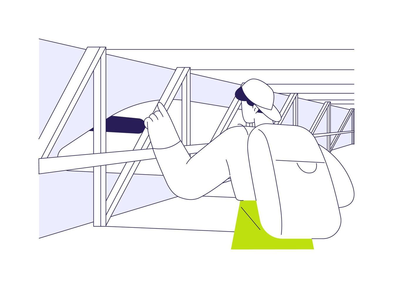 Boarding abstract concept illustration. vector