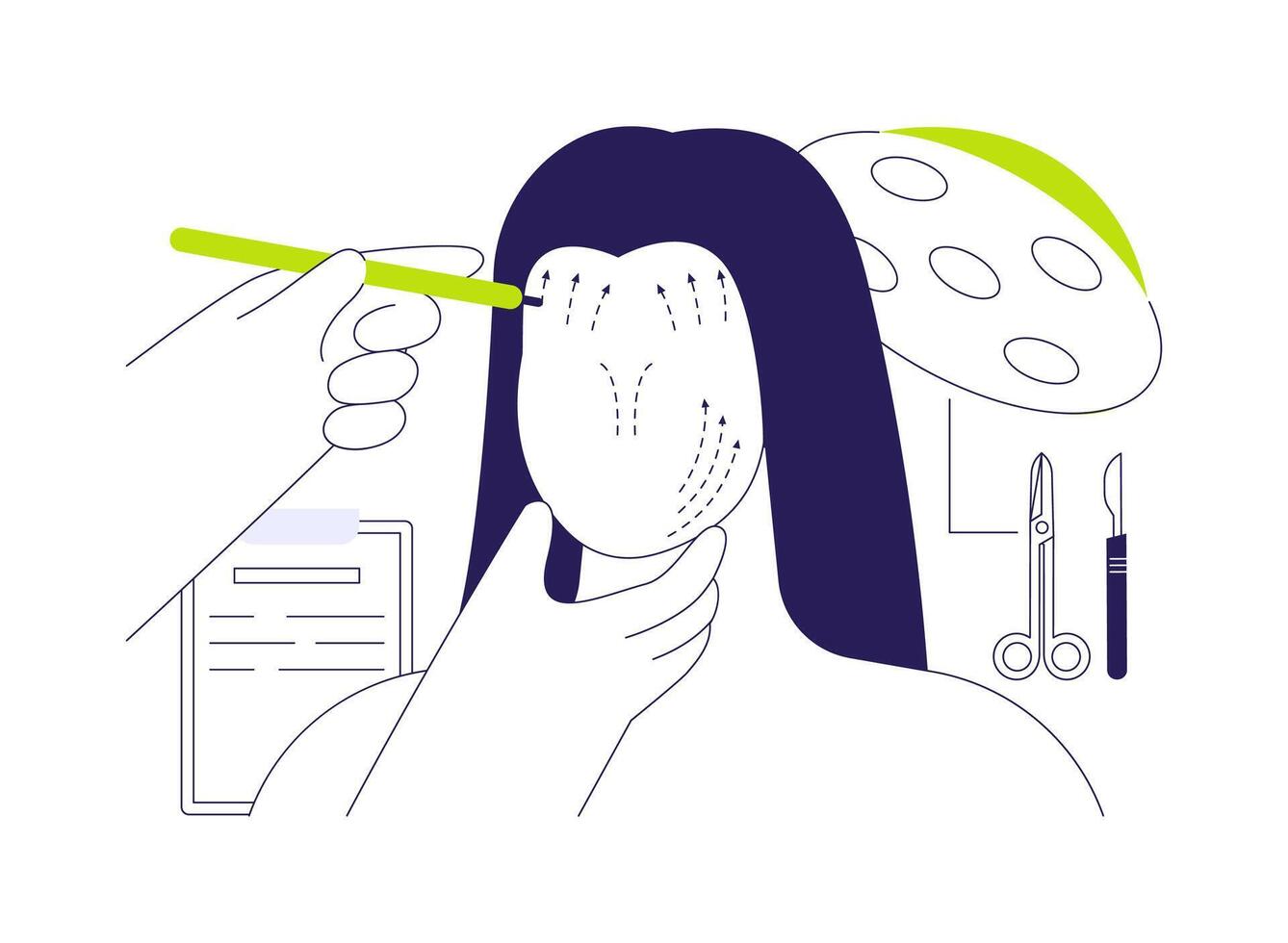 Facelift abstract concept illustration. vector