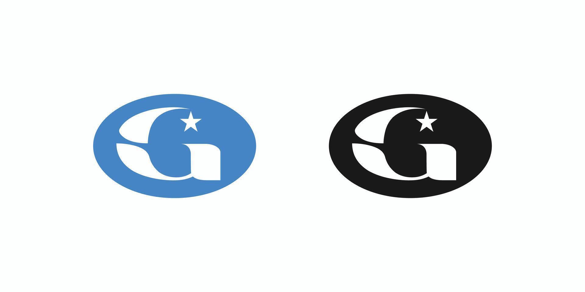 The G logo design is unique and professional with black and gold accents vector