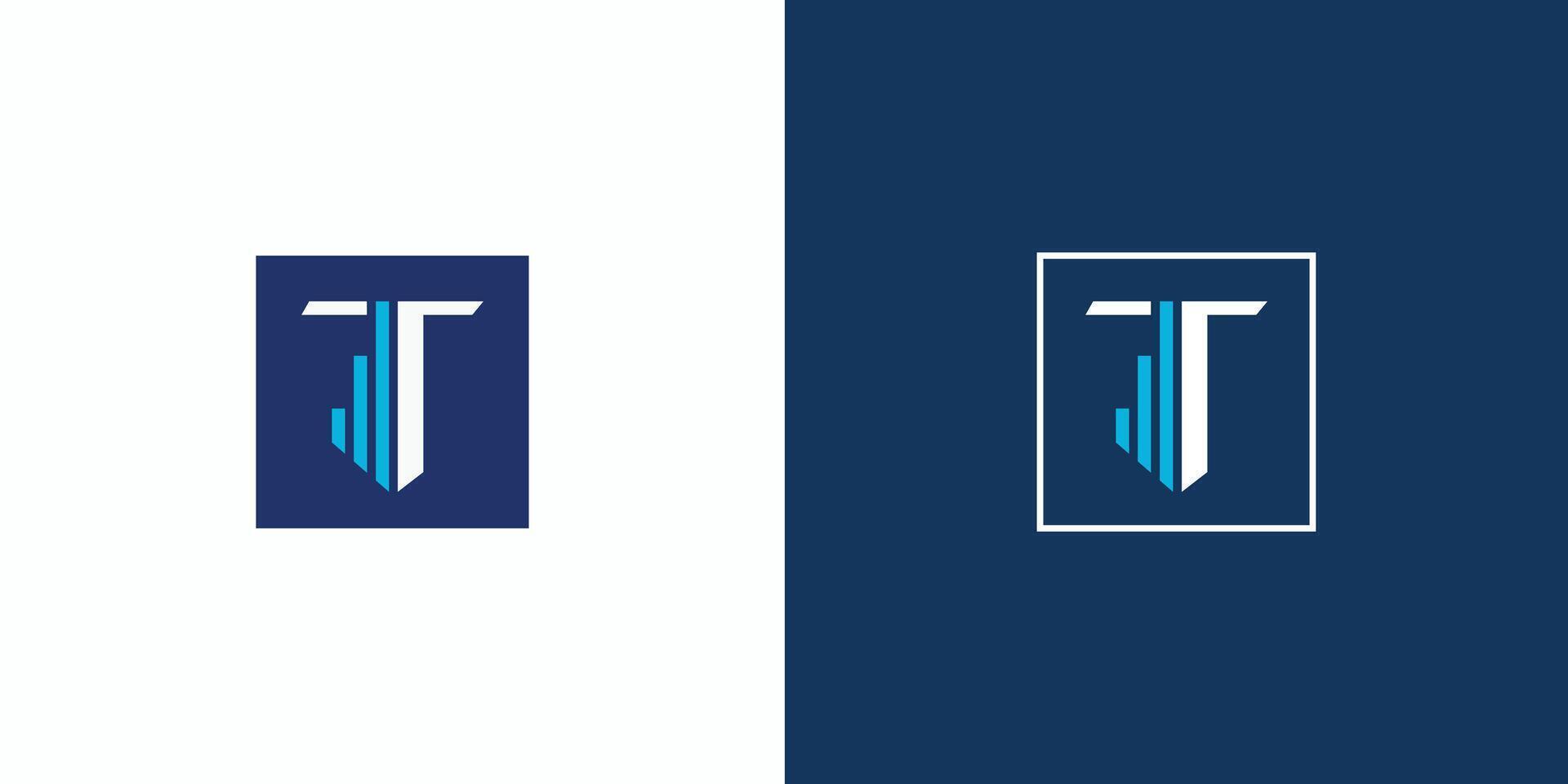 T consulting logo design is modern and professional vector