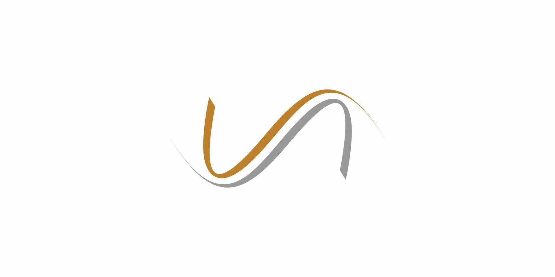 Modern and luxury N initials logo design vector