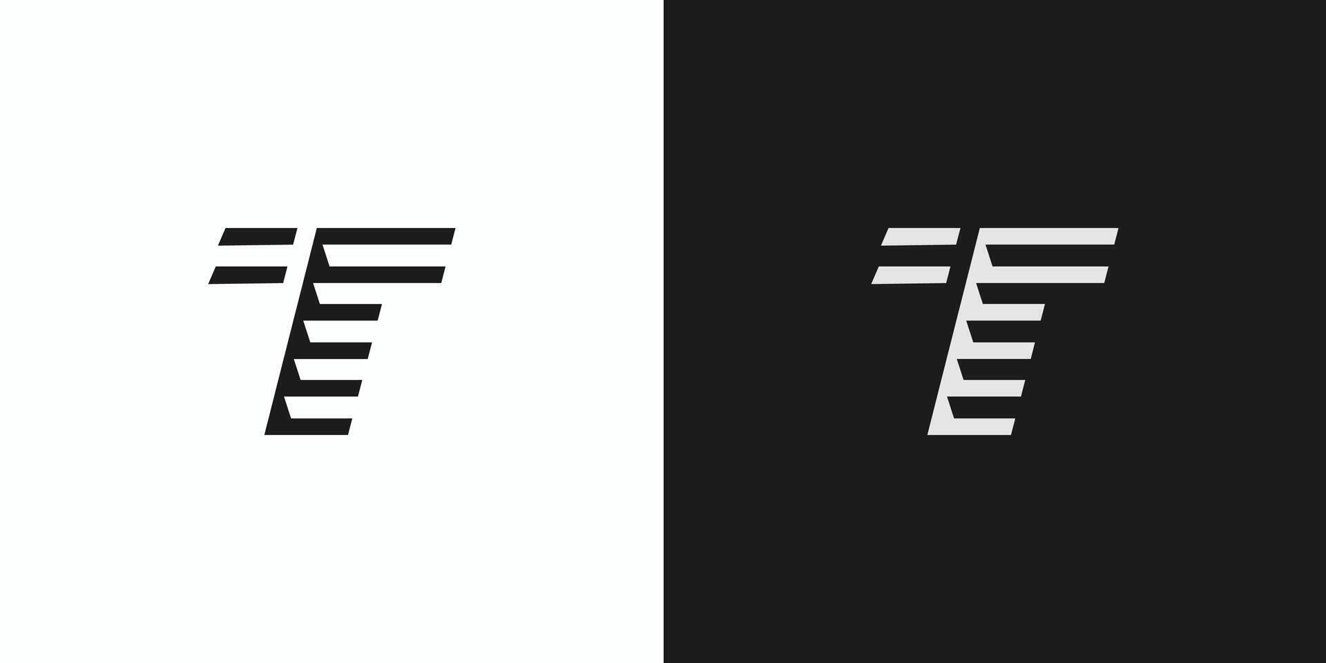 The T ladder logo design is modern and professional vector
