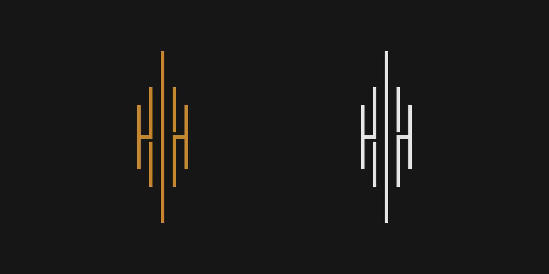Simple and sophisticated letter HH initials logo design vector