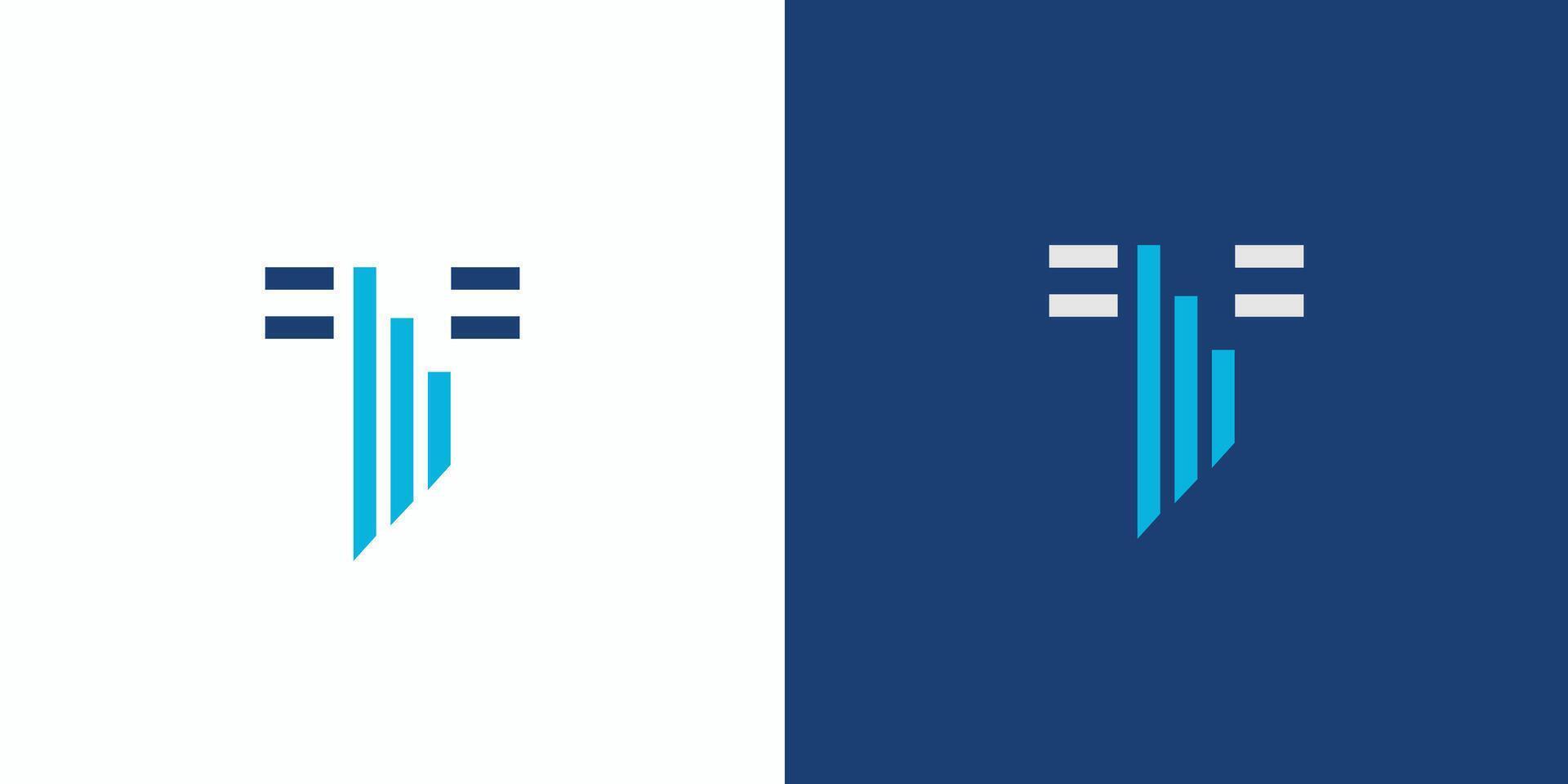 Modern and professional T consulting logo design 2 vector