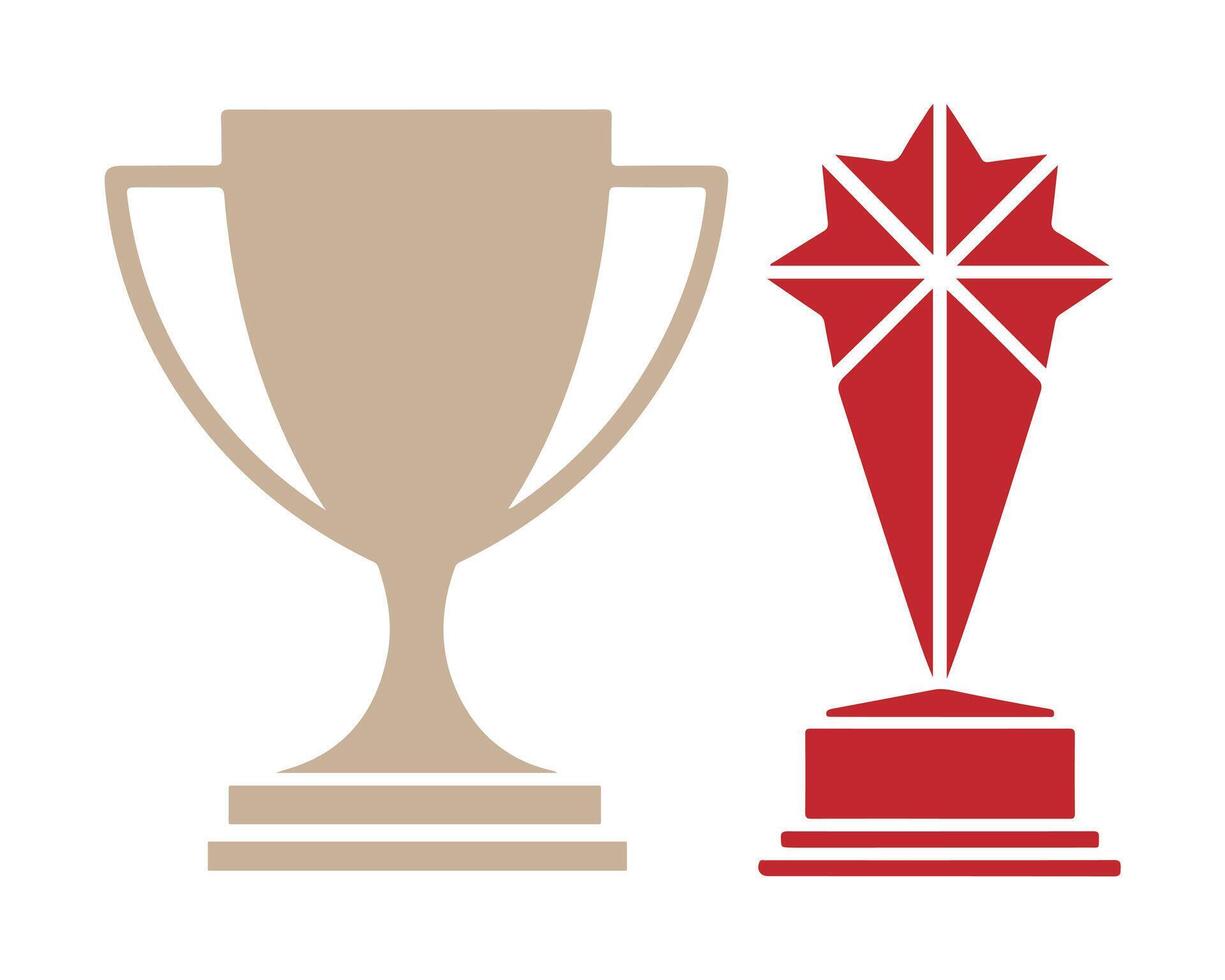 Trophy and award icons, perfect for awards season designs vector