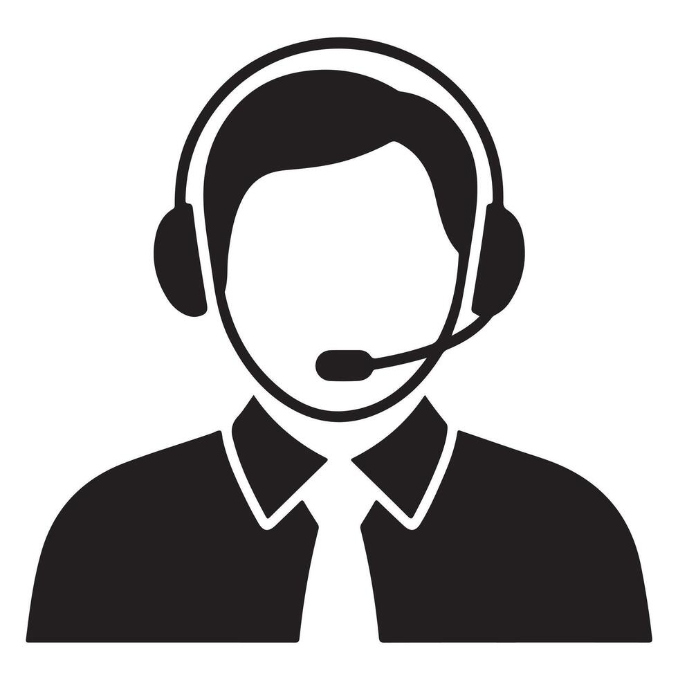 Professional customer service representative icon. vector