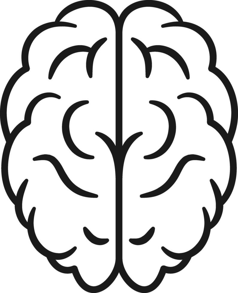 Human Brain Icon Symbol. vector