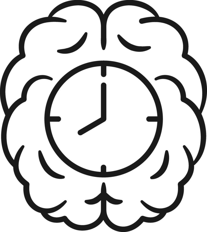 Brain time icon template illustration vector