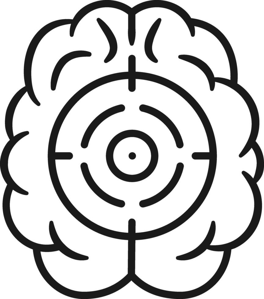Bulleye AIM Brain Icon vector