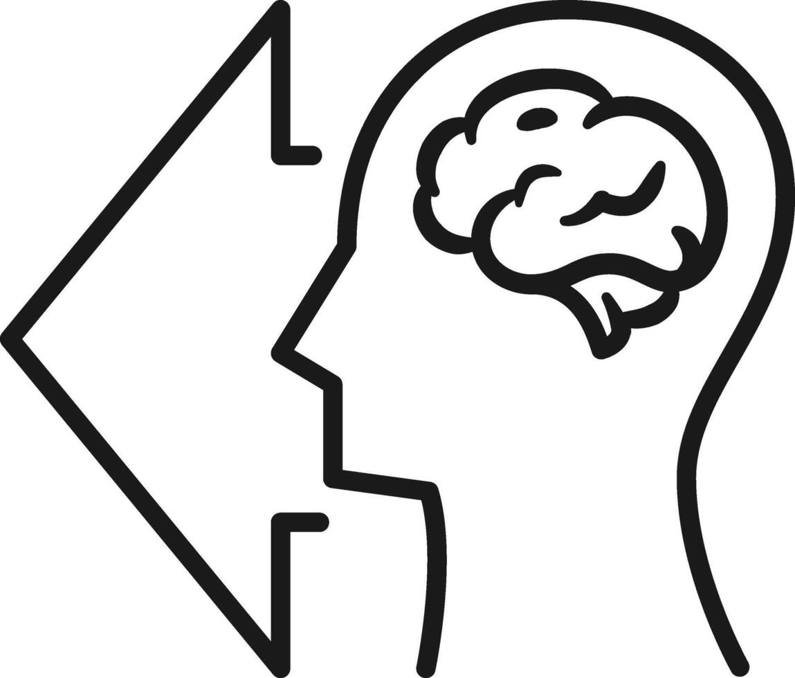 Mental Forward Thinking Brain Icon vector