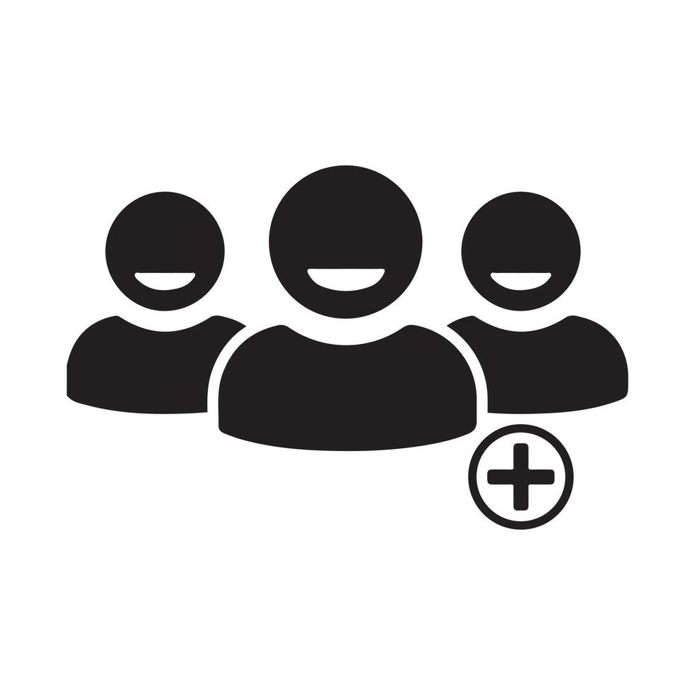 Add group icon vector