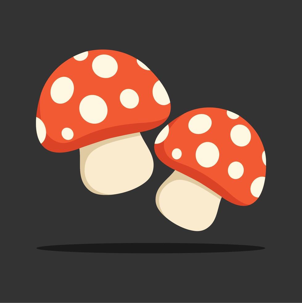 Mushroom in a kawaii style vector