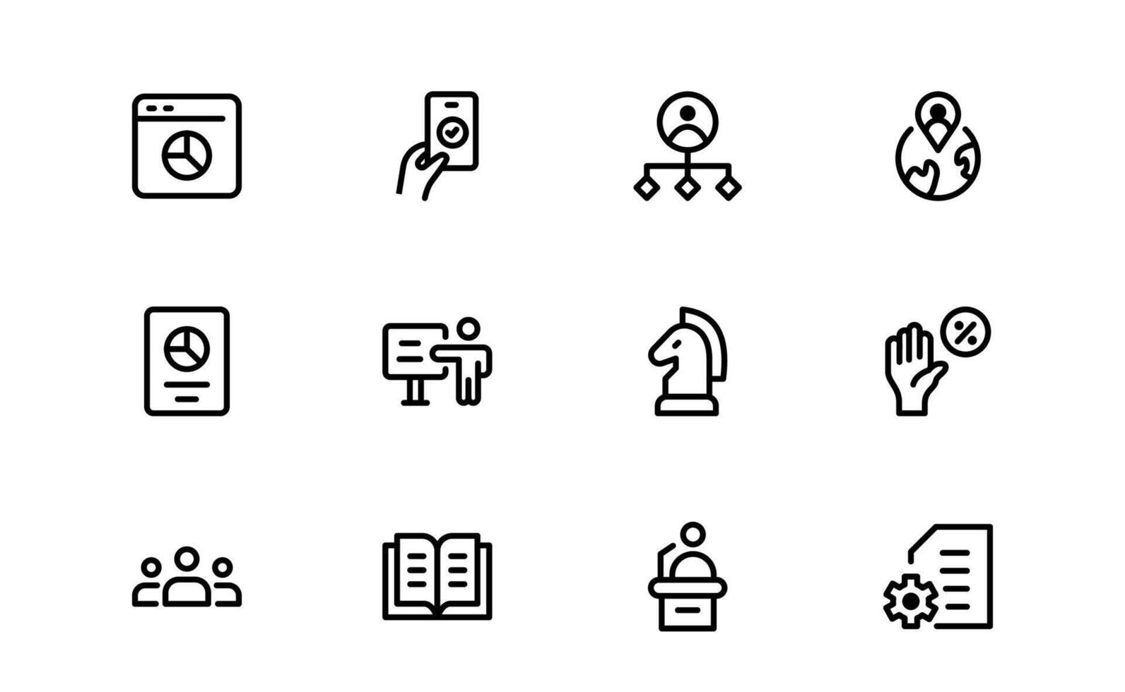 Diplomacy Icons bundle package. Professional Illustrations for International Relations, Negotiations, and Global Communication Projects vector