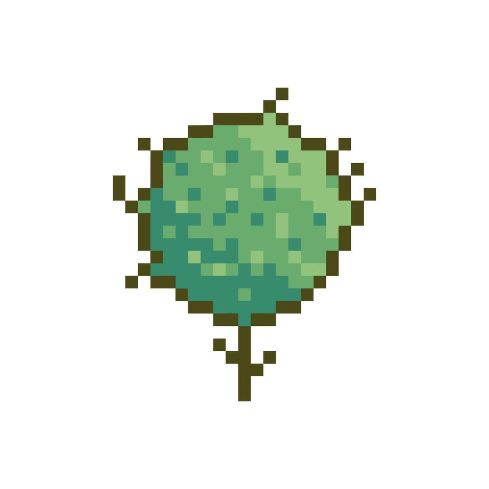 tree top view pixel retro vector