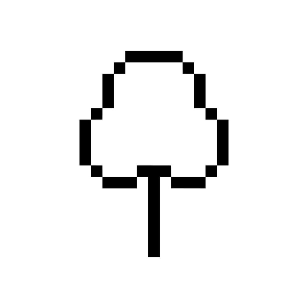 pixel woods tile nostalgic style vector