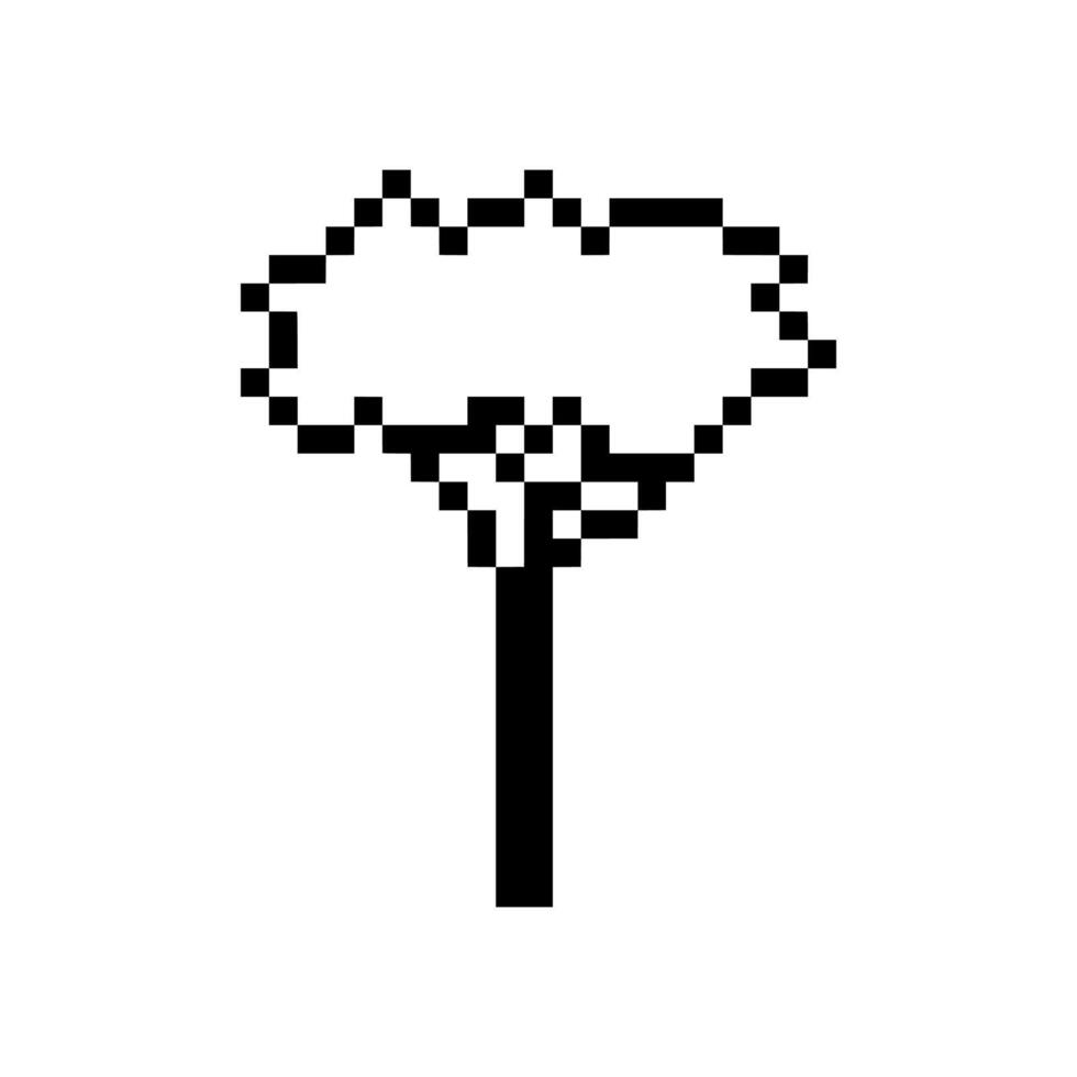pixel flora 8bit style retro vector