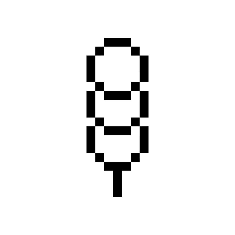 retro bush pixel drawing vector