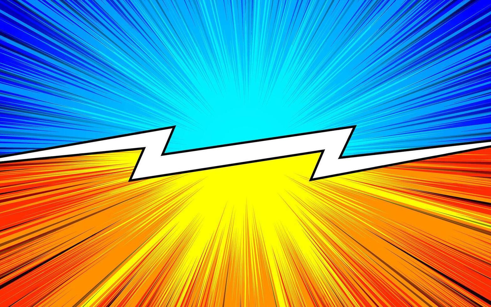 Colorful comic scene set background design. vector
