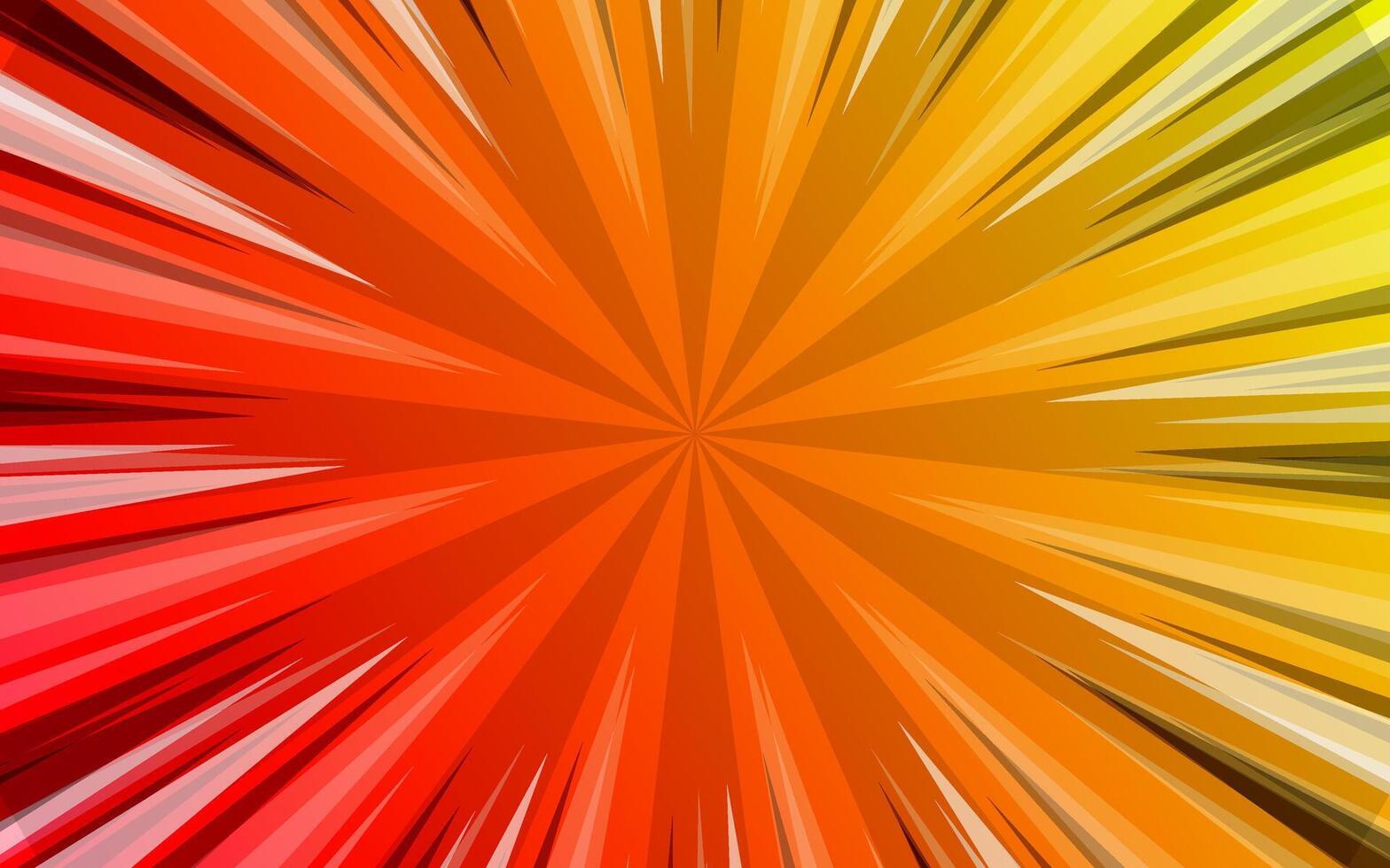 Pop art comic sun rays vector